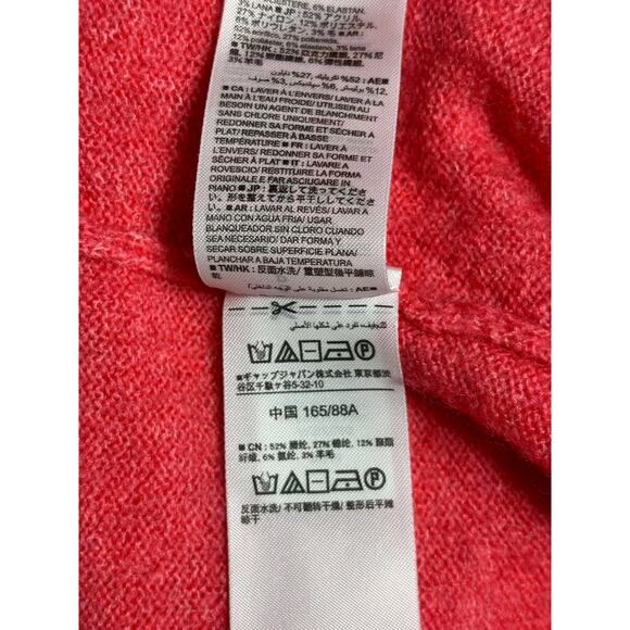 GAP Wool Blend Knit Tunic Sweater Womens Size S Primrose Pink Crew Neck - Picture 4 of 8